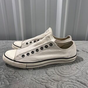 Converse x John Varvatos Men All Star Slip On Off White Canvas Sneakers Low Top